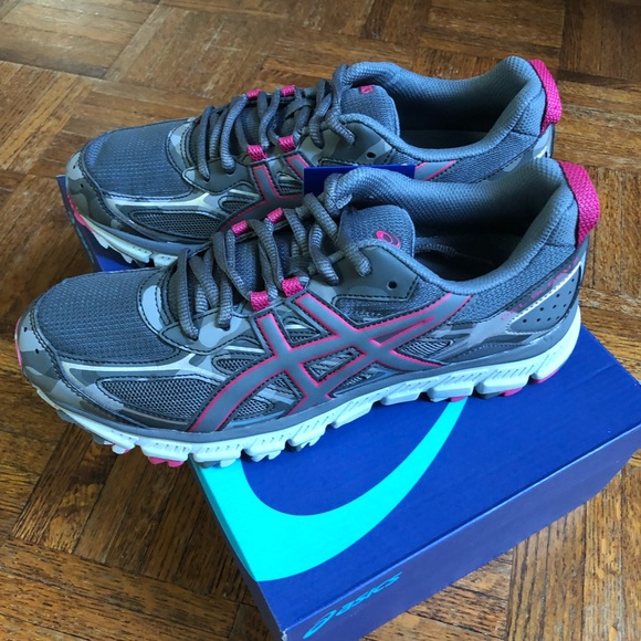 ASICS Gel-Scram 3 Camo Gray Pink Running Shoes - Picture 4 of 8